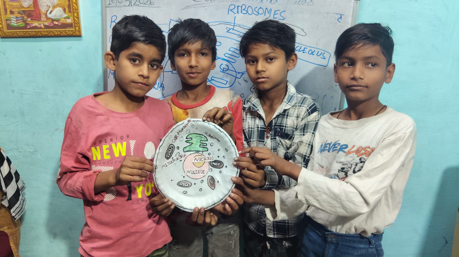 Children in bridge classroom