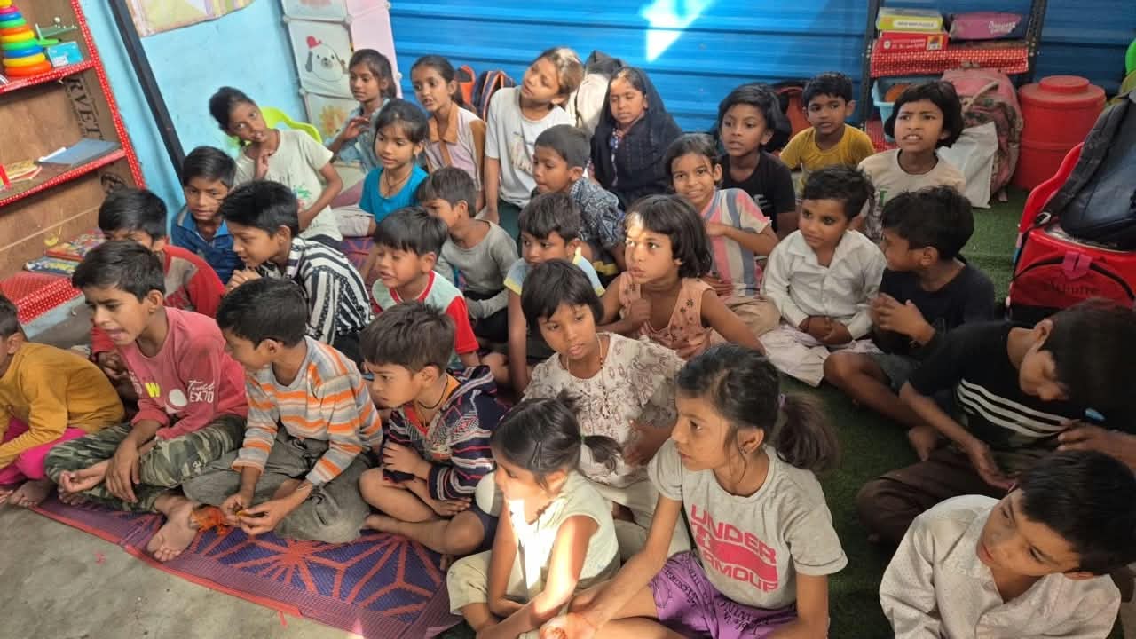 Children during meal time